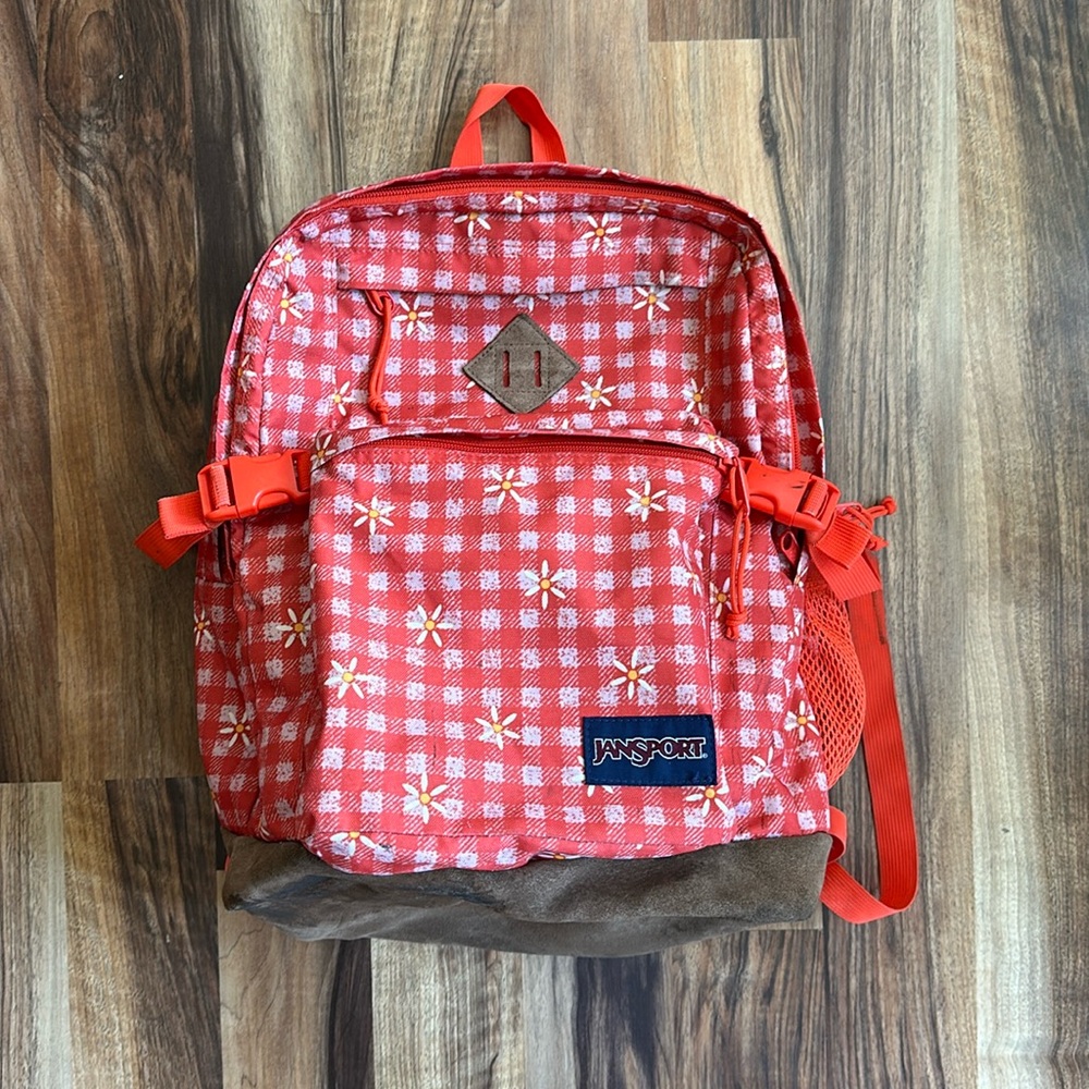 JanSport Daisy Dark Suede Trim Backpack